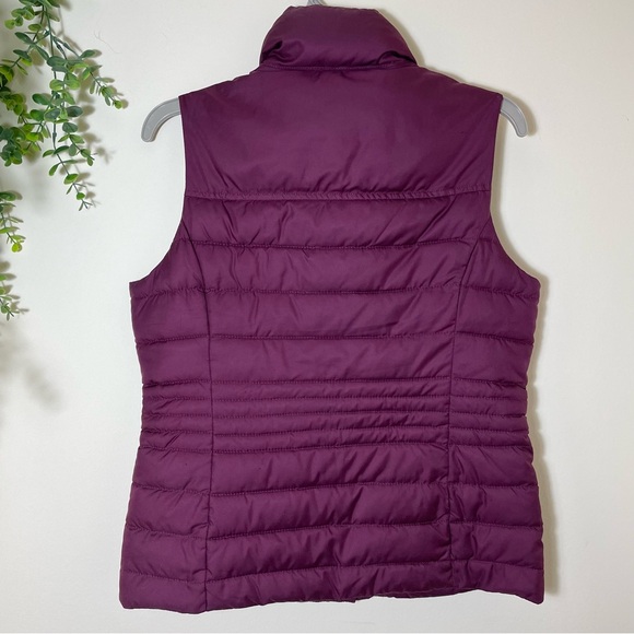 ❄️Vintage Tommy Hilfiger Womens Sm Insulated Puffer Full Zip Vest Plum/Burgundy - Picture 2 of 9